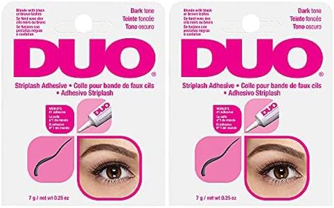 DUO Strip Eyelash Adhesive for Strip Lashes, Dark Tone, 0.25 oz, 2-Packs