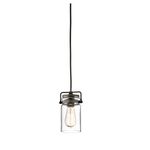 Kichler Lighting 42878OZ Brinley 1LT Mini-Pendant, Olde Bronze Finish with Clear Glass Shade