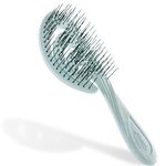 Ninabella Organic Detangle Hair Brush for Women, Men & Children - Does not Pull the Hair - Hair Straightening Brushes for Curly, Straight & Wet Hair - Unique Wave Hairbrush Blue