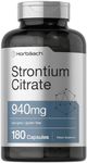 Strontium Citrate 680 mg | 180 Caps | Non-GMO & Gluten Free | by Horbaach