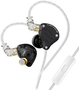 G.K KZ ZS10 pro In-ear Cuffie con cavo, 30Ω HiFi In Ear, cuffie IEM In Ear Monitor Auricolari per Sport Gaming Musica (nero puro con microfono)