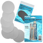 Heavy Duty Vinyl Repair Patch Kit for Above-Ground Pool Liner Repair; Glue and Patch Inflatables; Boat; Raft; Kayak; Air Beds; Inflatable Mattress Repair (Light Grey)