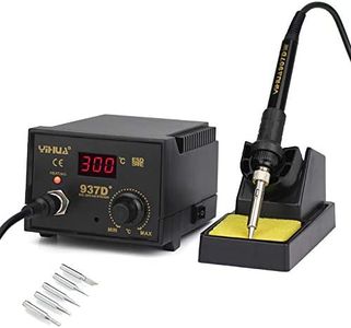 MMOBIEL Soldering Station Yihua 937D - Soldering Station 40W - Incl. Soldering Iron Holder, 5 Pcs Soldering Tips and Holder with Sponge - Hot Air Rework Station