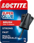 Loctite Super Glue Brush On, Superglue with Applicator Brush, Fast-Drying Clear Glue for Metal, Plastic and More, Easy-To-Use Strong Glue with Easy-Open Cap, 1 x 5 g