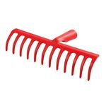 Arsh Store 12-Teeth Hand Cultivator Rake Without Handle Garden Rake (Orange)