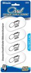 BAZIC Products Erasers, White Oval 