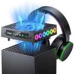 Cooling Fan for Xbox Series X, YUANHOT Auto Mode Cooling System for Xbox Series X Accessories with 9 Colorful RGB Lights, Cooler for Xbox Series X Console with Headset Holder, USB Port, Low Noise