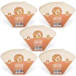 400 Size 1 Coffee Filter Paper Cones, Unbleached by EDESIA ESPRESS