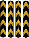 24x7 eMall 4 Pcs Corner Parking Guard Rubber Durable 800 Mm - Protects Cars From Scratches And Bumps, Heavy-Duty Wall Corner Protector For Garage And Parking Spaces, Easy Installation, High-Visibility
