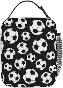 Gianlaima American Soccer Ball Football Insulated Lunch Box For Women Man, Portable Lunch Bag Reusable Cooler Tote For Office Work Travel Picnic Camping Beach