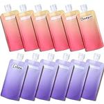 PACKISM Travel Pouches for Toiletries - 12 Pack Leak Proof 3oz TSA Approved Travel Squeeze Pouches,Stand Up Liquid Travel Containers for Shampoo Conditioner Lotion Body Wash