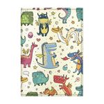 Quttie, Passport Cover for Kids, Women and Men, Travel Passport Holder (Cute Dragons Pattern)