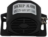 MIRKOO car Back-up Alarm, 105dB 12V-80V DC Waterproof Industrial Heavy-duty Backup Reverse Warning Alarm with Super Loud Beeper Tone for Truck Van Freight Car Lorry Heavy Vehicles