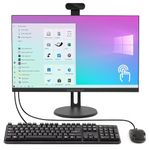 24" All-in-One Computers with Touch Screen, i7 Quad-Core Desktop Computer with Cam, 16G RAM 512G SSD IPS HD Display for Home Office Student Gaming