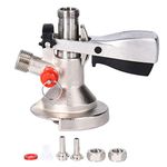 G5/8 A Type Beer Keg Tap,Homebrewing Stainless Steel Keg Coupler Dispenser with Safety Pressure Relief Valve