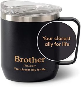 VAHDAM Brother Mug (300ml/10.1oz) Black Reusable Mug |18/8 Stainless Steel, Vacuum Insulated Travel Tumbler Cup | Sustainable Tea/Coffee Mug, Carry Hot/Cold Beverage| Brother Gifts