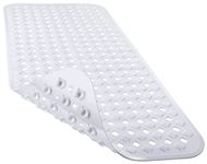 Yimobra Original Bathtub Mat Non Slip, Bath Mats for Tub, Shower Mat with Drain Holes Suction Cups, Machine Washable, BPA, Latex, Phthalate Free, 88 x 40 cm, White