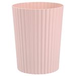 JiatuA Small Trash Can Plastic Wastebasket Round Garbage Container Bin for Bathroom, Kitchen, Bedroom, Home Office, College Dorm, Pink