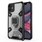 Glaslux iPhone 11 Hybrid Shockproof Case | Rotating Ring Holder & Kickstand in-Built | Bumper Back Cover for iPhone 11 (Transparent)