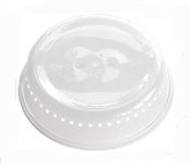 TRITFIT Classic Microwave Splatter Cover 10.5 Inch – BPA Free Clear Food Cover with Steam Vent, Dishwasher Safe, Easy Grip Handle, Anti-Splatter Microwave Plate Lid for Food Heating