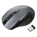 UGREEN Wireless Computer Mouse for PC Ergonomic Mouse Laptop Mouse 2.4G with 4000 DPI 6 Buttons Auto-Sleep Mode USB Mouse Mac Mode Compatible with Laptop PC Mac Computer Chromebook MacBook, Dark Grey