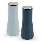 Joseph Joseph Editions Milltop Non-Spill Salt and Pepper Mill Set Refillable with Ceramic Grinding, Blue, 4