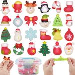 Eavotoy 24 PCS Christmas Mochi Squishy Toys Squishies Christmas Toys for Kids Girls Boys Party Favors Christmas Stocking Stuffers Gifts