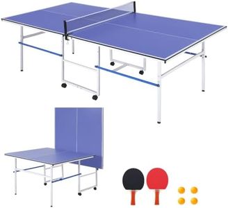 Garvee 8 ft Portable Ping Pong Table with Single Player Playback Mode