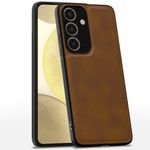 Pikkme Samsung Galaxy S24 5G Back Cover | Flexible Pu Leather | Full Camera Protection | Raised Edges | Super Soft-Touch | Bumper Case for Samsung Galaxy S24 5G (Brown)