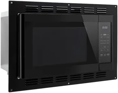 RecPro RV Kitchen Air Fryer & Convection Microwave with Trim Kit | 1.0 Cu. Ft. | 120V | 6 Cooking Modes (Black)