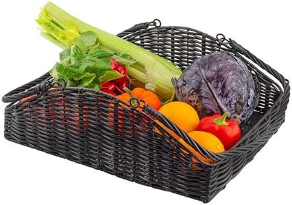 Esterno Garden Hod Basket; Charming Wicker-Style Harvesting Decorative Trug