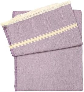 Arvore Handloom Pure Cotton Blanket for Double Bed | Desi Khes for All Seasons | Heavyweight Soft Bed/Sofa Throw | Geometric Weave | Indian Handcrafted Blanket (Wine)