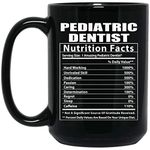 Lovesout Funny Pediatric Dentist Nutritional Facts Christmas 2024 Gifts Black Coffee Mug 15oz