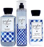 Bath and Body Works - Gingham - The Daily Trio Gift Set Full Size - Shower Gel, Fine Fragrance Mist and Super Smooth Body Lotion - 8 fl oz - 2019