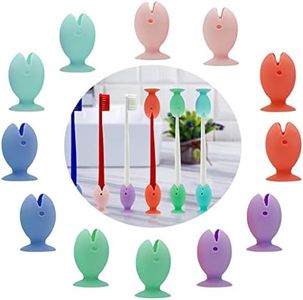 12 Pcs Fish Silicone Toothbrush Holders and Toothbrush Head Covers, 6 Pairs Toothbrush Caps for Travel, Toothbrush Holder for Kids, Mini Toothbrush Stand (Fish)