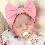 JIZHI Reborn dolls - 17 Inches Handmade Realistic Baby Dolls Soft Cloth Body, Reborn Baby Dolls Like a Real Baby (Sleeping baby)