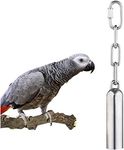 Stainless Steel Bell Toy for Birds,Heavy Duty Bird Cage Toys for Parrots, African Greys, Mini Macaws, Small Cockatoos, Cockatiels & More (Small or Large)