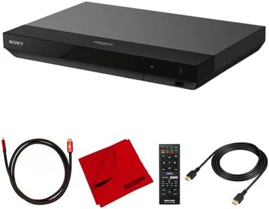 Sony UBP-X700M 4K Ultra HD Home Theater Streaming Blu-ray DVD Player with Wi-Fi, 4K upscaling, HDR10, Hi Res Audio, Dolby Digital TrueHD/DTS Bundle with Deco Gear 6' HDMI Cable & Cloth