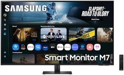 Samsung LS43FM702UUXXU 43" 4K Ultra HD HDR10 Smart Monitor with Speakers - 3840x2160, USB-C, HDMI, WiFi, Bluetooth, Smart Hub for TV streaming, Catch Up Apps and Gaming Hub