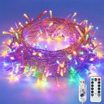 LITYBY Fairy Lights for Bedroom,8 Modes USB Plug in Powered Lights Waterproof Outdoor/Indoor Christmas Lights with Remote Timer for Bedroom, Party, Wedding, Christmas (Multi-Coloured)