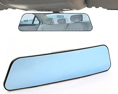 Rear View Mirror, 11.8 Inch Panoramic Anti-Glare Rearview Mirror, Car Interior Clip-On Wide Angle Rear View Mirror to Reduce Blind Spot Effectively for Car SUV Trucks – Convex - Blue