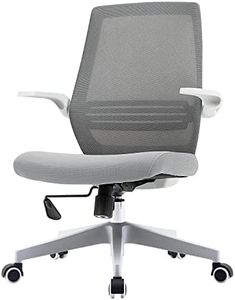 SIHOO Ergonomic Office Chair, Swivel Desk Chair Height Adjustable Mesh Back Computer Chair with Lumbar Support, 90° Flip-up Armrest (Grey)…