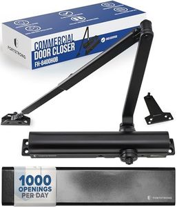 FORTSTRONG Commercial Door Closer - FS-8400 HOB - Heavy Duty Adjustable Grade 1 Standard Automatic Door Closing Hinge - ADA Compliant - Hold Open Function-Black Finish
