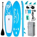 FEATH-R-LITE Stand Up Paddle Board 10'6''x33''x6'' Ultra-Light ISUP with Inflatable Paddleboard Accessories,Three Fins,Adjustable Paddle, Pump,Backpack, Leash, Waterproof Phone Bag