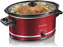 Hamilton-Beach 33184 Quart Slow Cooker, Metallic Red