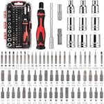 Amazon Basics 73-Piece Magnetic Ratcheting Wrench and Electronics Precision Screwdriver Set