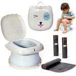 Orzbow Travel Potty for Toddlers,Portable Travel Potty with 45pcs Potty Bags,No Installation Required,Easy to Use and Storage,Travel Bag Included (Grey)