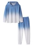 Arshiner Girl's 2 Piece Tie-dye Pullover Hooded Sweatshirt Set Sweatsuits and Sweatpants