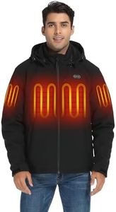 ORORO Men's Dual Control Heated Jacket with 5 Heat Zones, Up to 20 Hours of Warmth (Black,L)