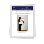 Easyblinds Easydoor blind for glazed doors, quick fix instant blind, white, half door standard width, self-adhesive attachments, cut to size and shape as required